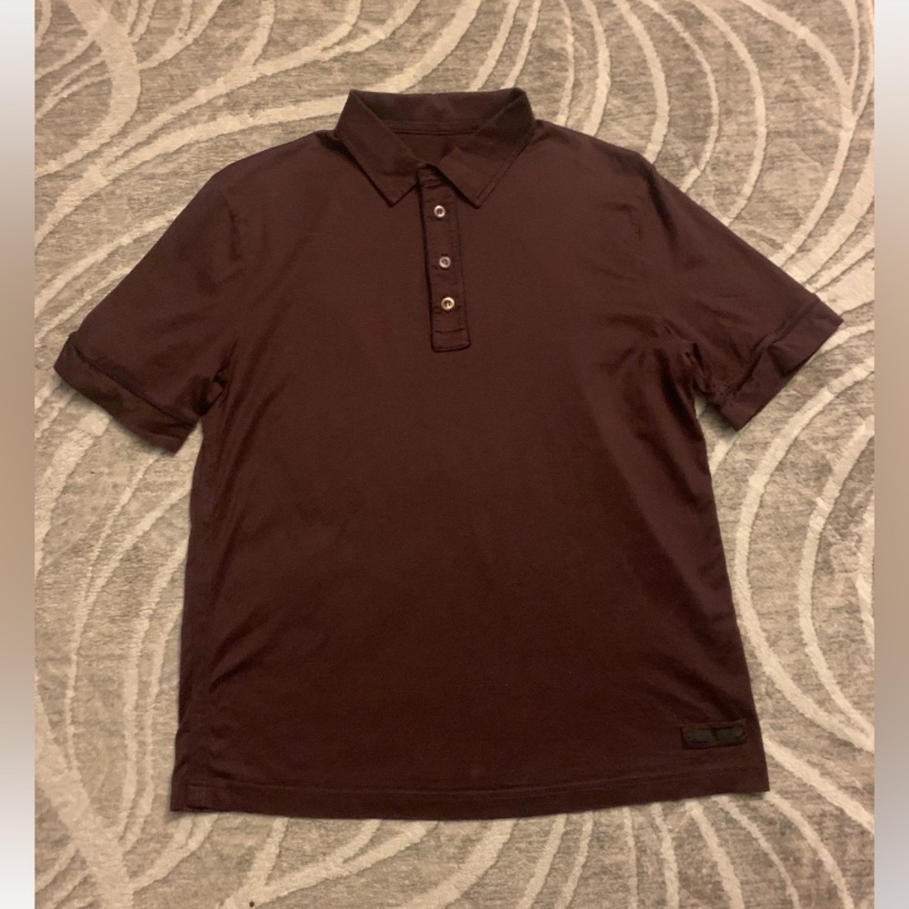 Prada Polo T Shirt  Burgundy Red Size S (No Size Tag)